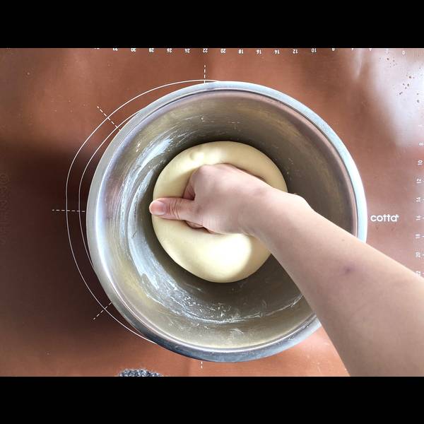 Punched dough to release the gas