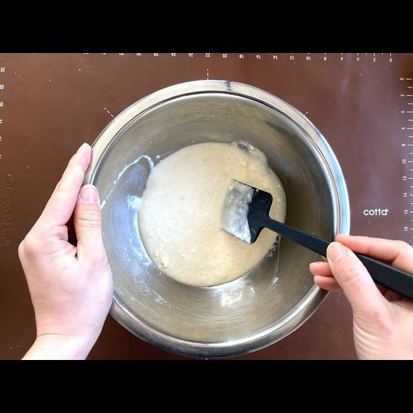 Mixing dough ingredients together