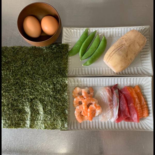 ingredients for chirashi sushi