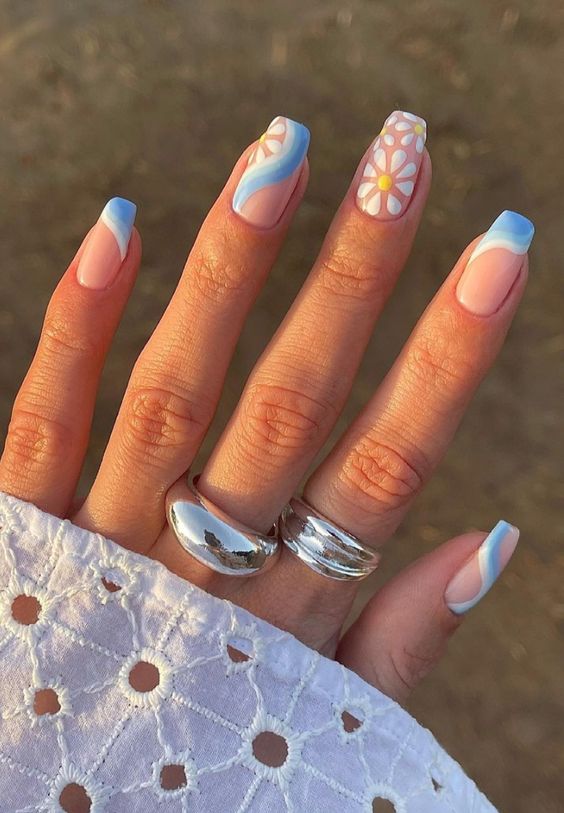 46 Best Blue Nail Designs to Copy for the Summer - atinydreamer | Blue nails,  Blue nail art, Blue nail designs