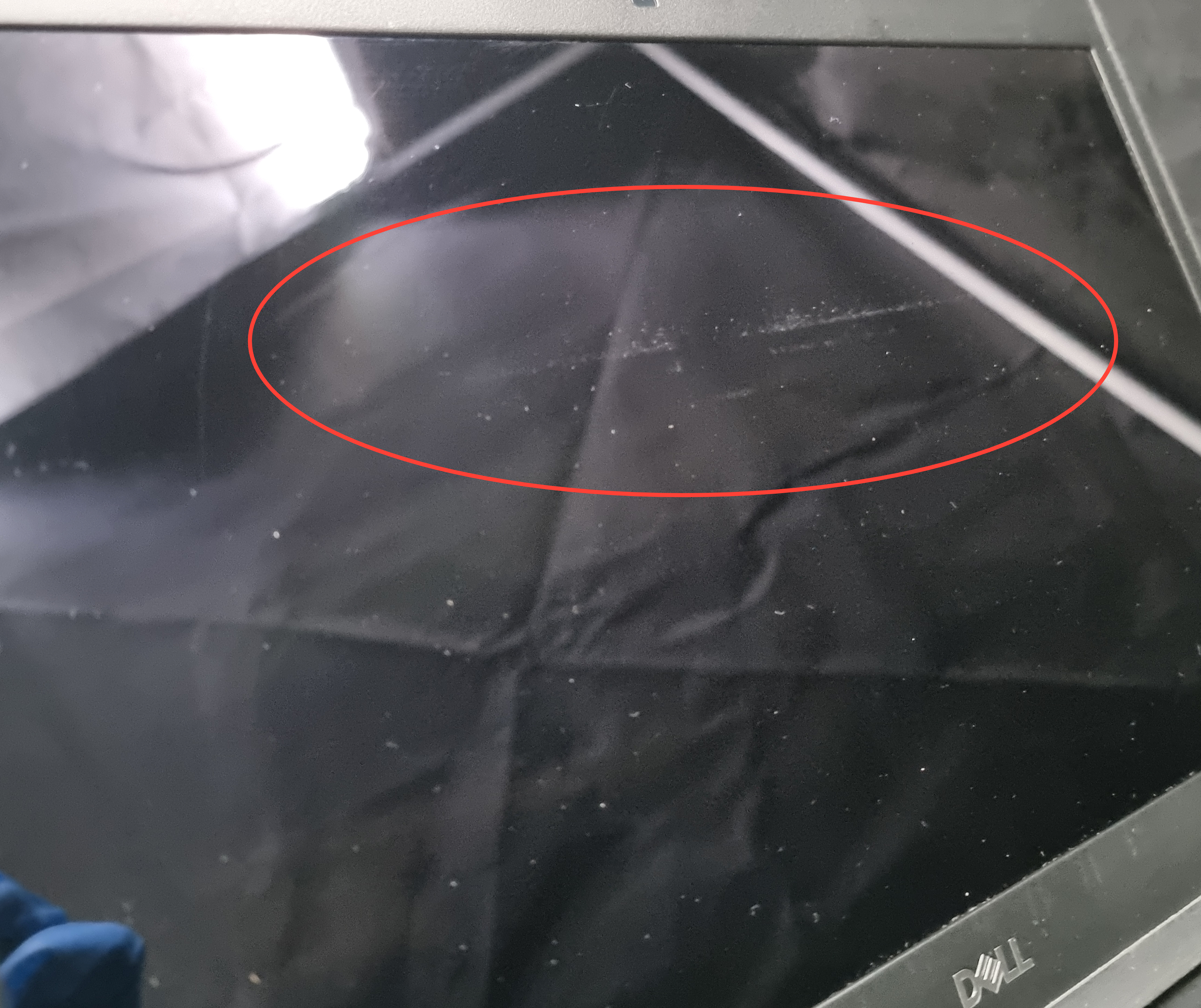 Device #1 - pressure mark on the screen