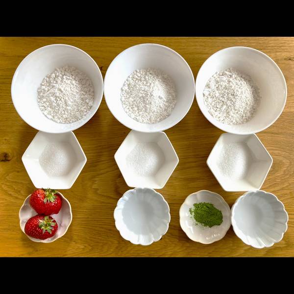 Ingredients for making dango