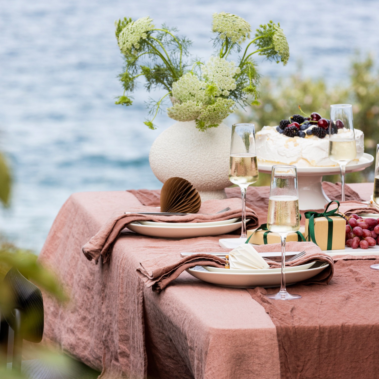 Traveler Natural Dye Tablecloth /, 100% Cotton, Size 52x53 | April Cornell | Square Tablecloths for Tablescaping