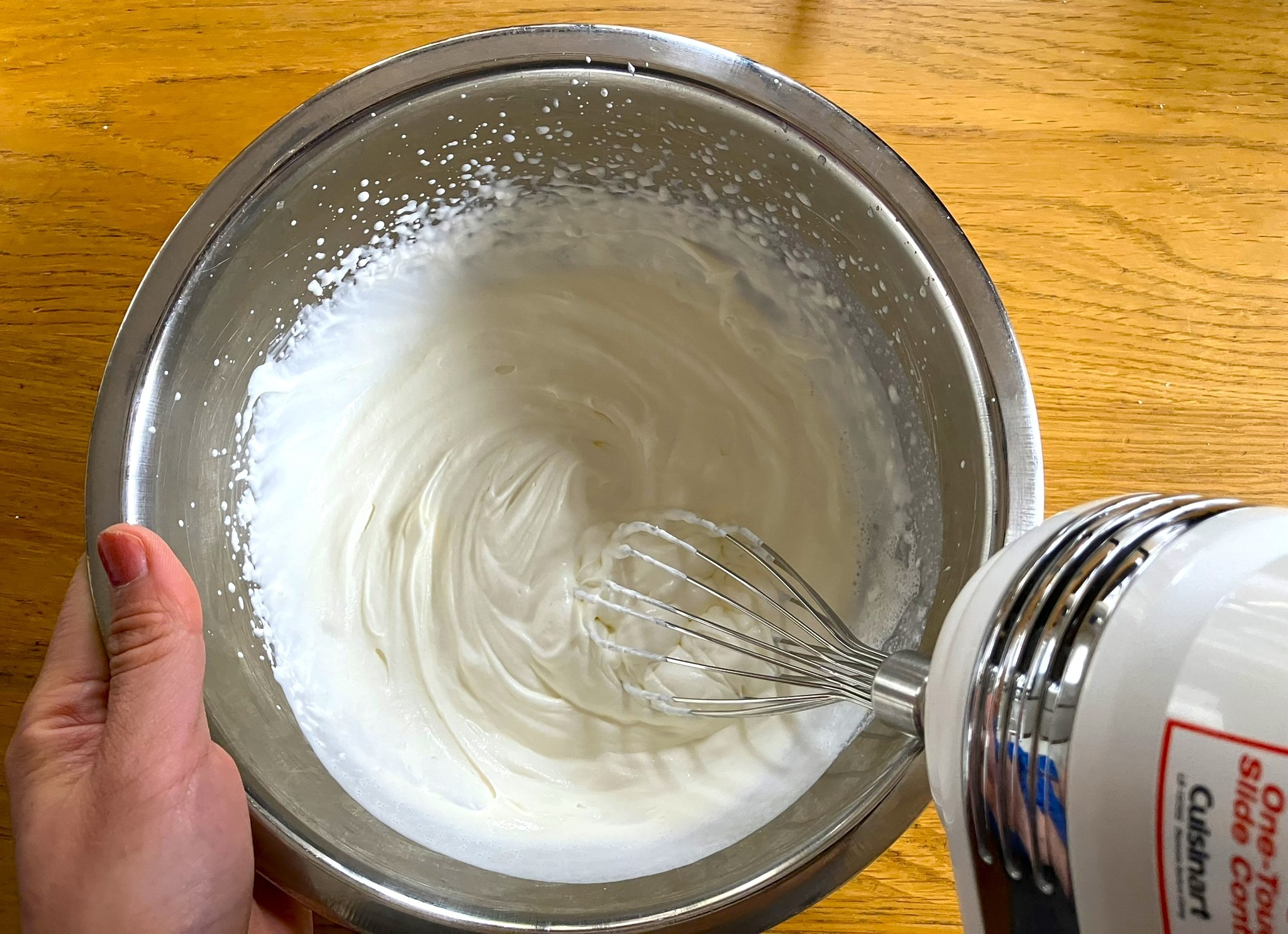 Whipping the cream