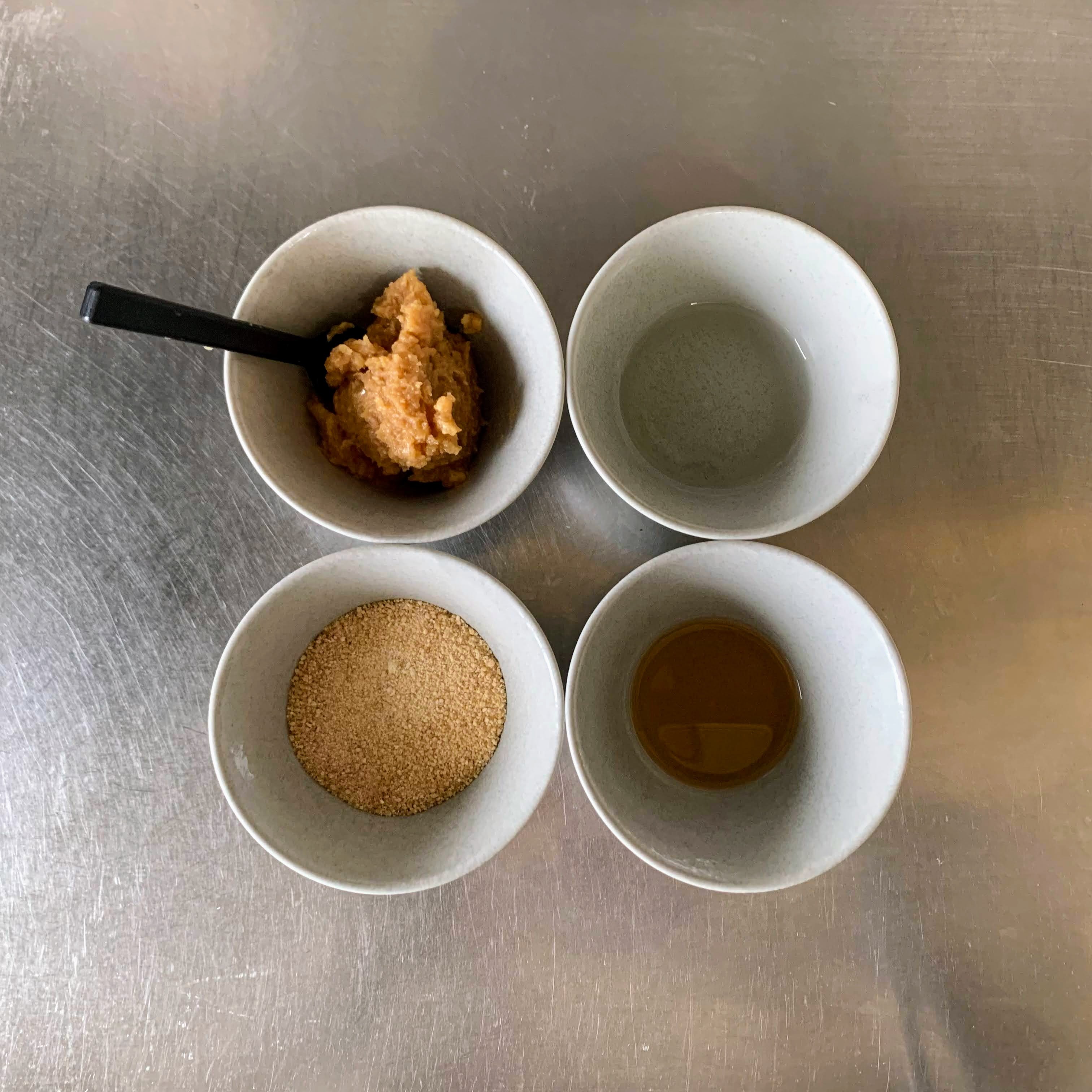 Ingredients for Dengaku Miso Sauce