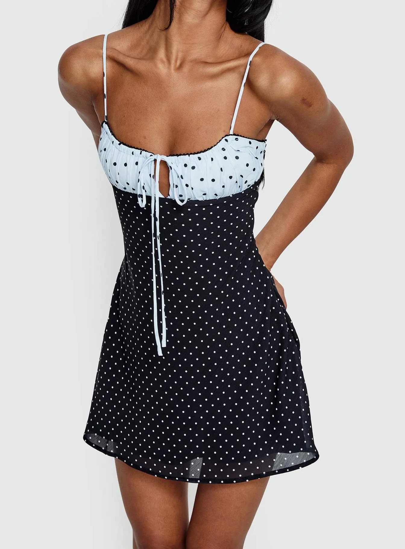 Princess Polly polka dot mini dress Europe Summer outfit