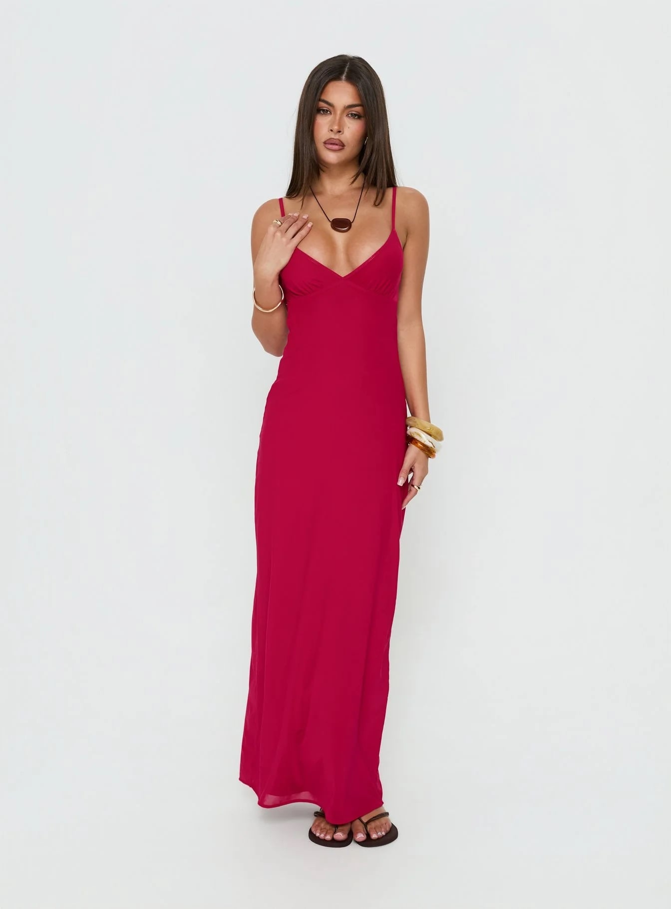 What to Wear to a Summer Wedding as a Guest - Princess Polly Fuschia Maxi Dress