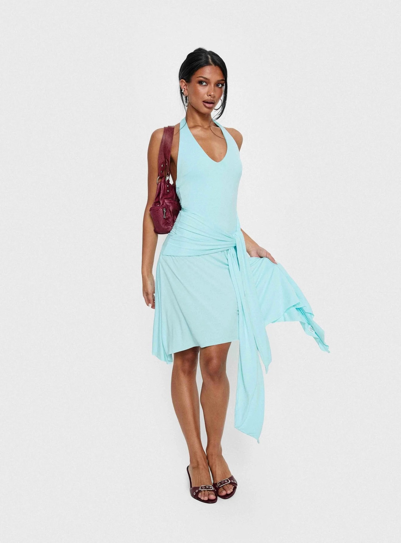 Semi-Formal and Cocktail Summer Wedding Outfits - Princess Polly Turquoise Midi Dress