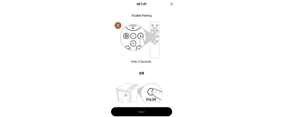 Klipsch app setup image