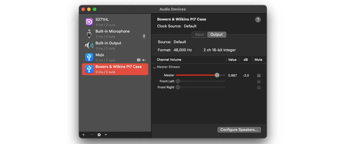 Audio Devices settings image