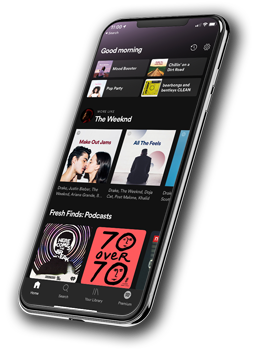 Spotify app on a smart phone