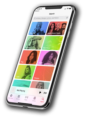 Apple Music app on a smart phone