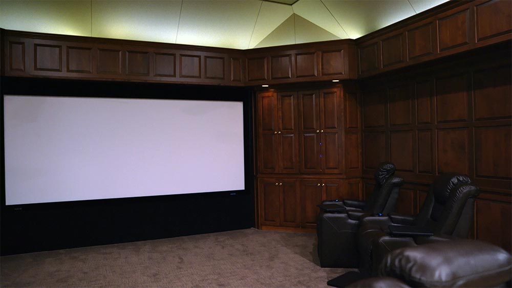 Home theater before lighting upgrades