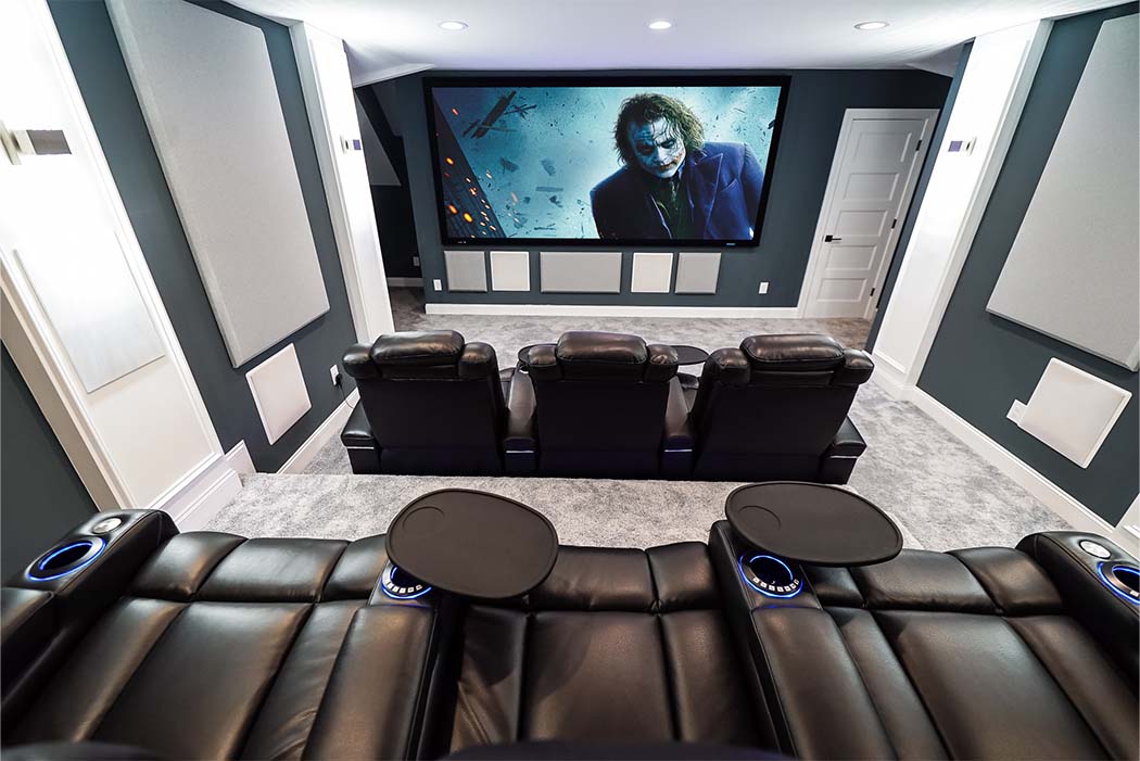 View of home theater from the back