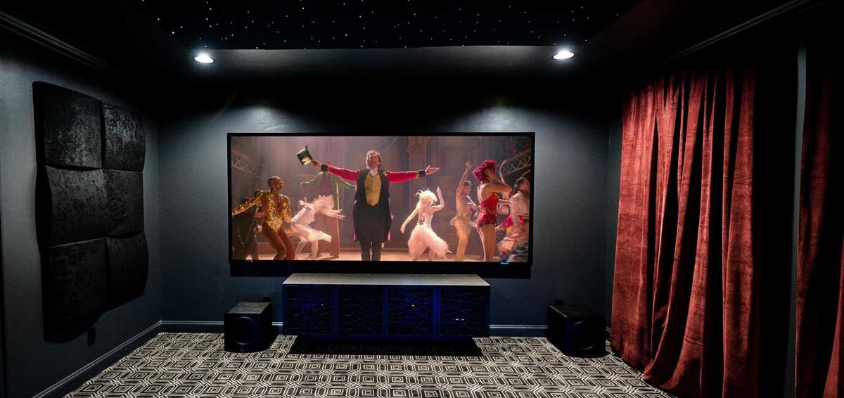 Home theater acoustic panels