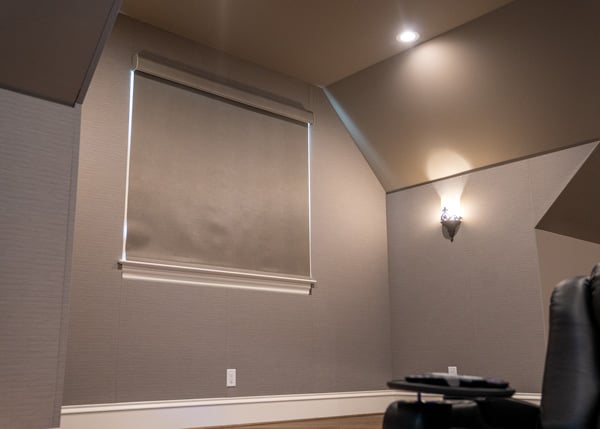 Home theater black out window shades