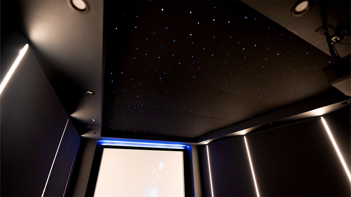 Star ceiling in home theater