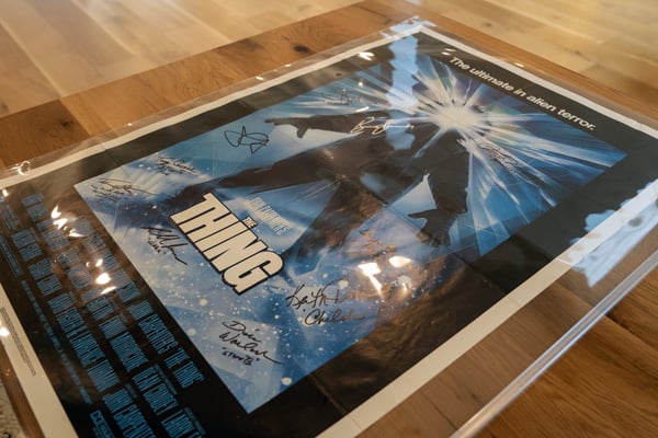 The Thing signed movie poster