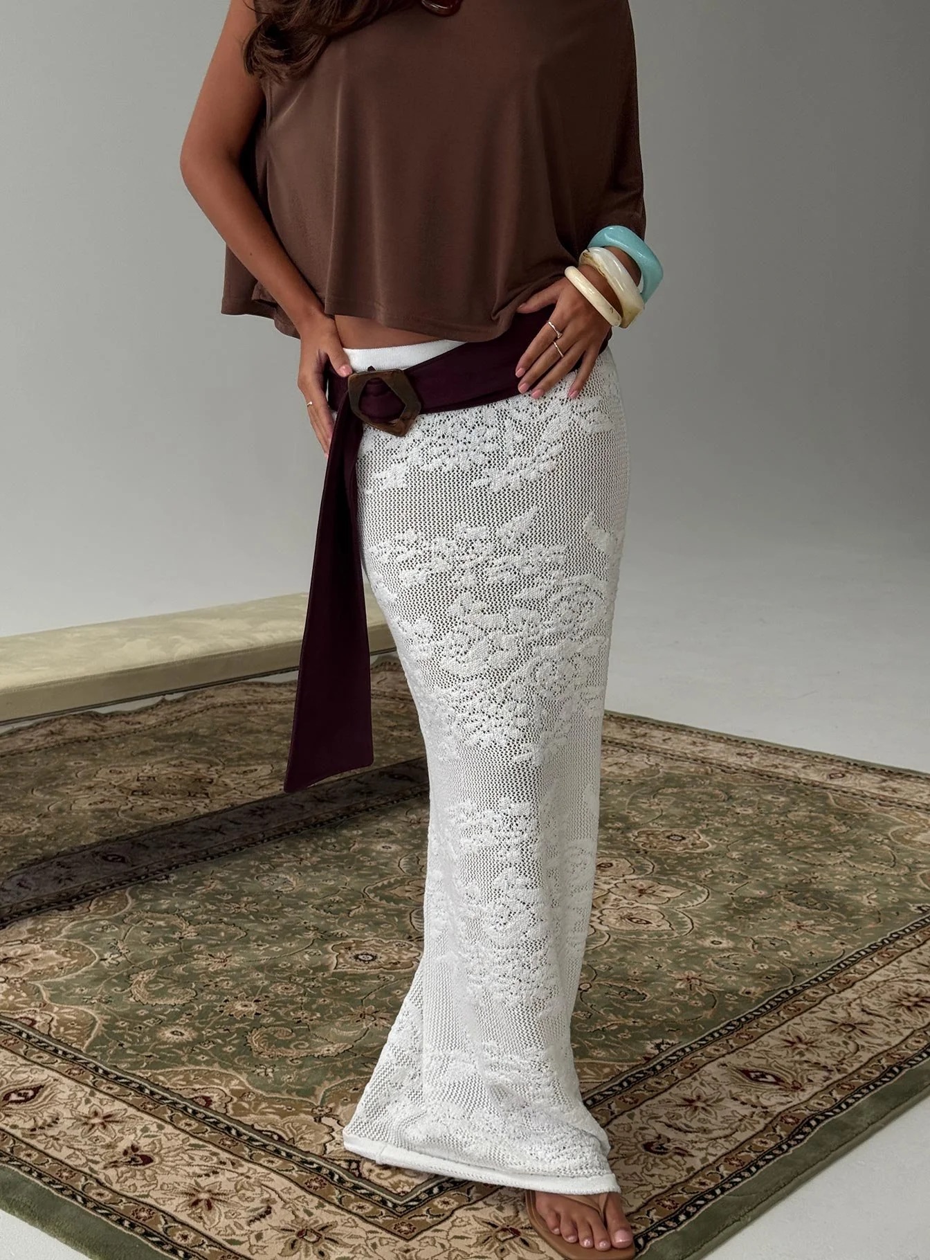 Princess Polly Crochet Maxi Skirt
