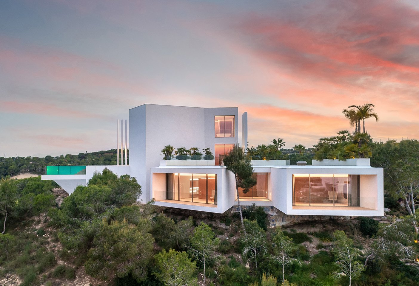 Recently completed, the Morning Breeze villa in Spain, and following, is described by Armani as 'the synthesis of our work: stunning spaces, integrated into the site'. All photos c/o Monica Armani Studio. 