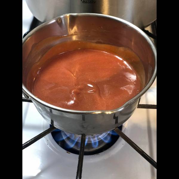 Cooking the ketchup sauce