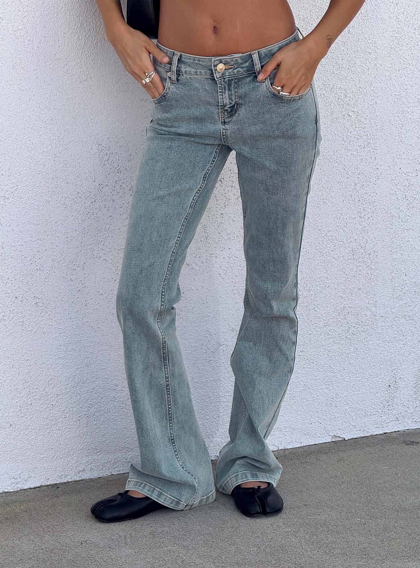 Princess Polly Back To School Outfits - Bootleg Jeans