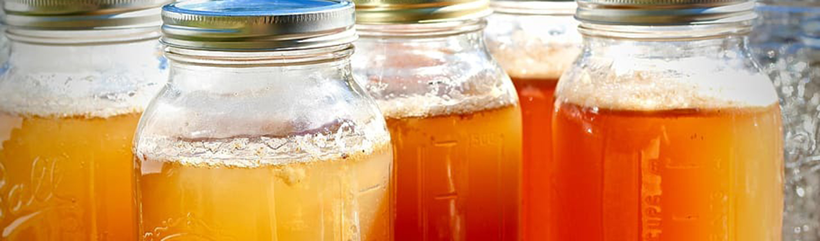 Completed Fermented Beverages in Mason Jars
