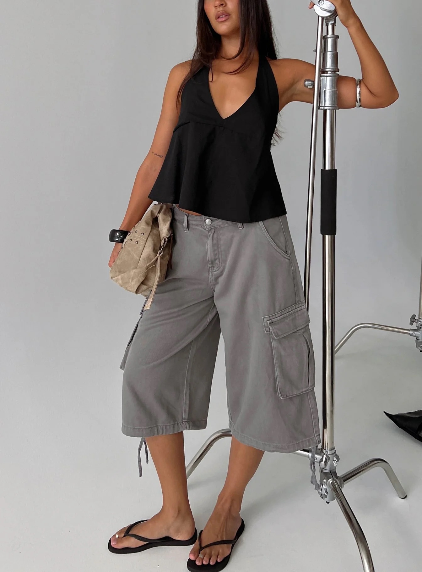 Casual Brunch Outfits - Princess Polly Longline Cargo Shorts