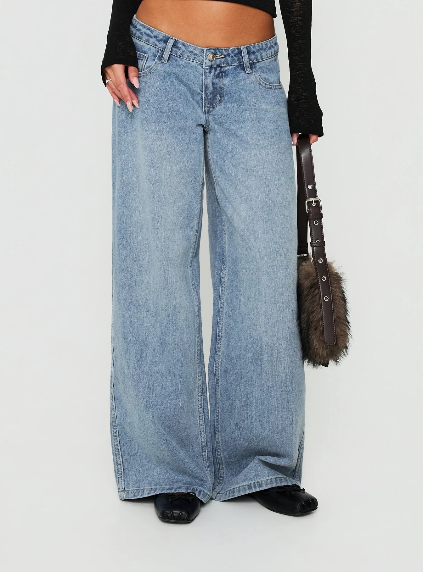 Brunch Date Outfits - Princess Polly Wide Leg Jeans