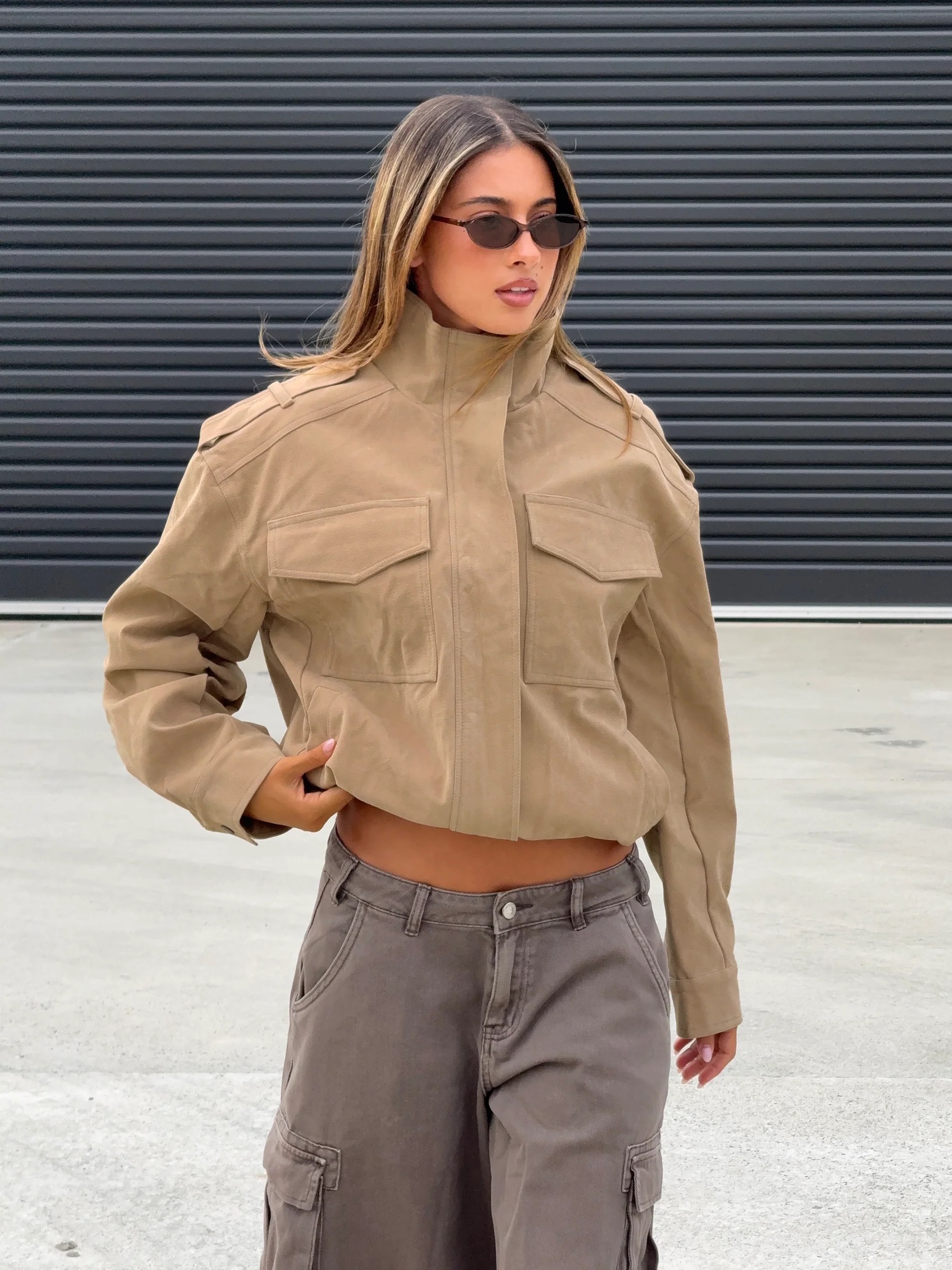 Fall Outerwear & Sweaters - Princess Polly Mock Neck Cargo Jacket