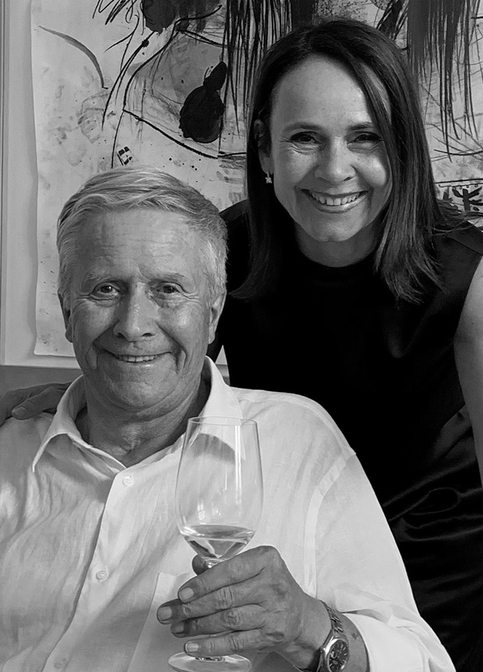 Monica Armani with her father, the modernist architect Marcello Armani whose design of their family home has had a huge influence on her work. Photo c/o Monica Armani Studio. 