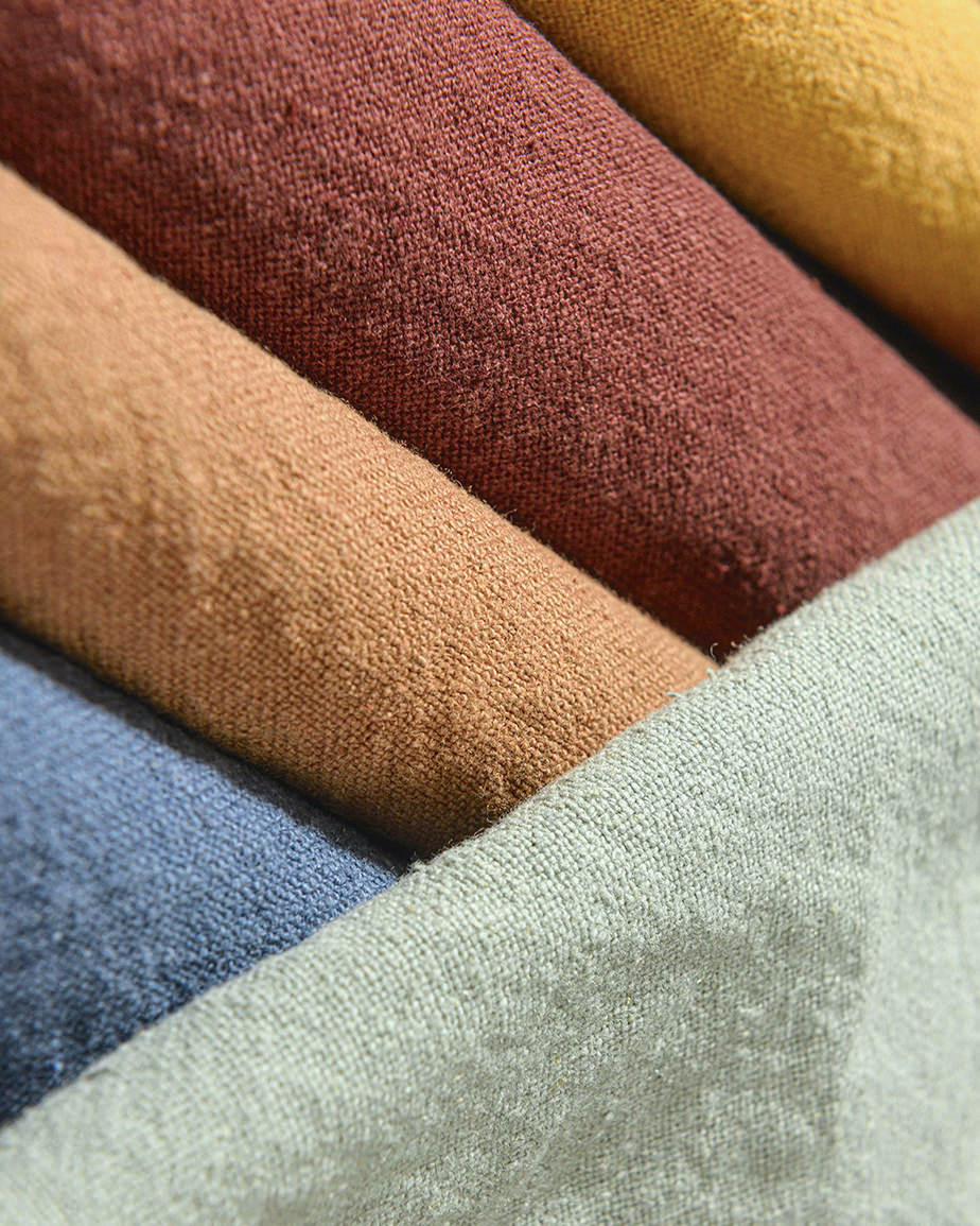 stack of colorful fabrics