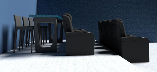 Media room seating illustration