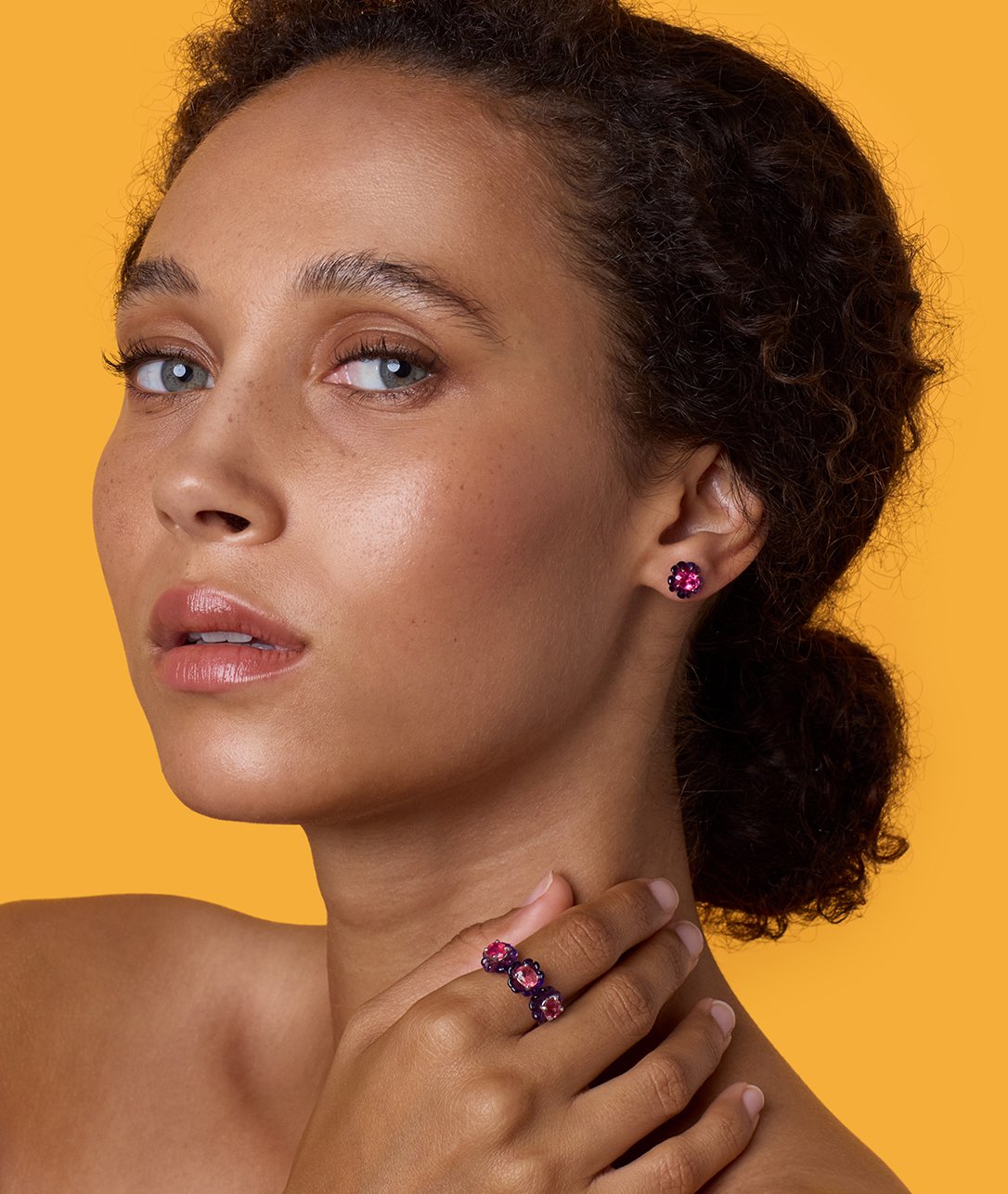 Radiant, rich amethysts with a pop of pink rubellite or spinel.SHOP AMETHYST