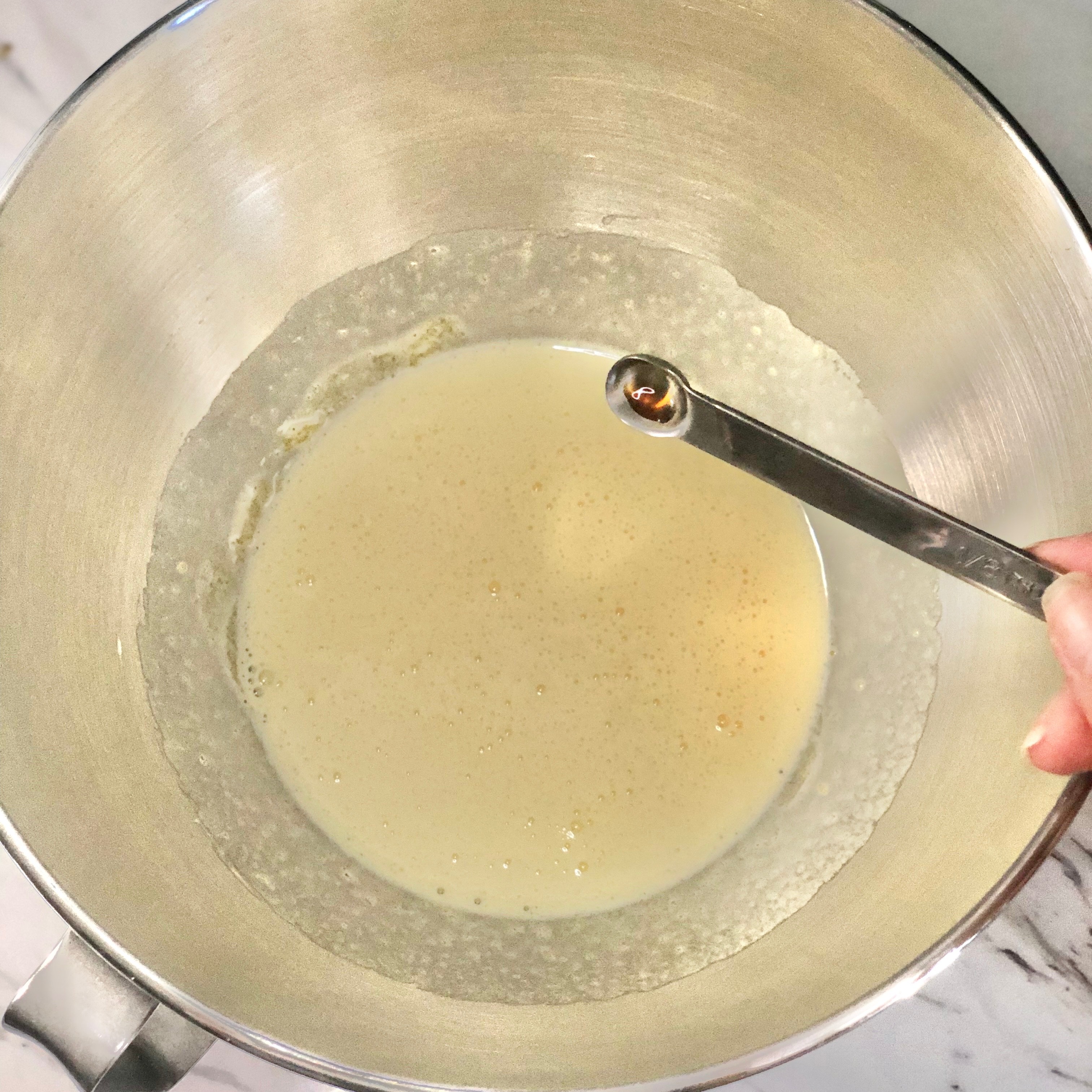 Adding a few drops of soy sauce