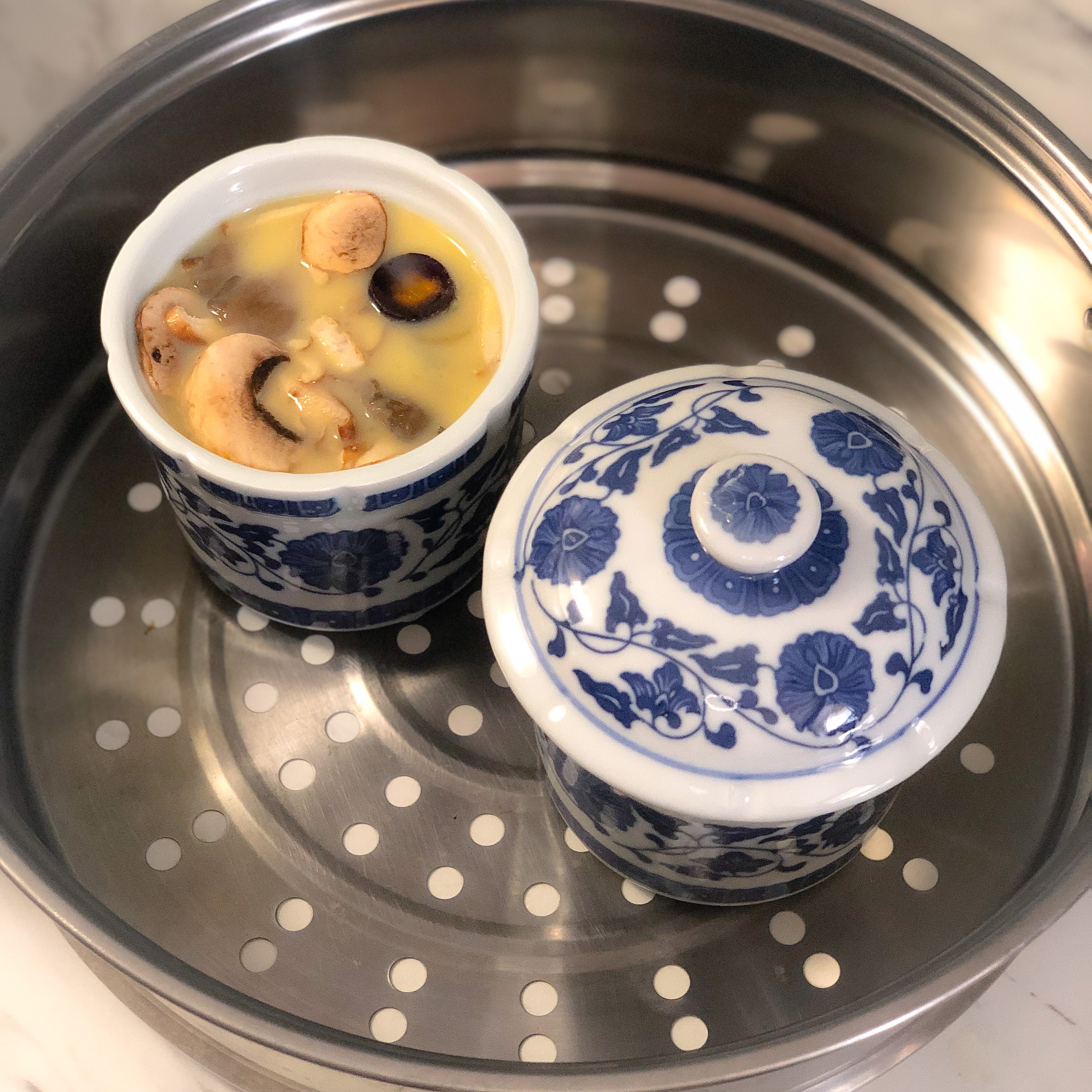 chawanmushi, ready to be steamed
