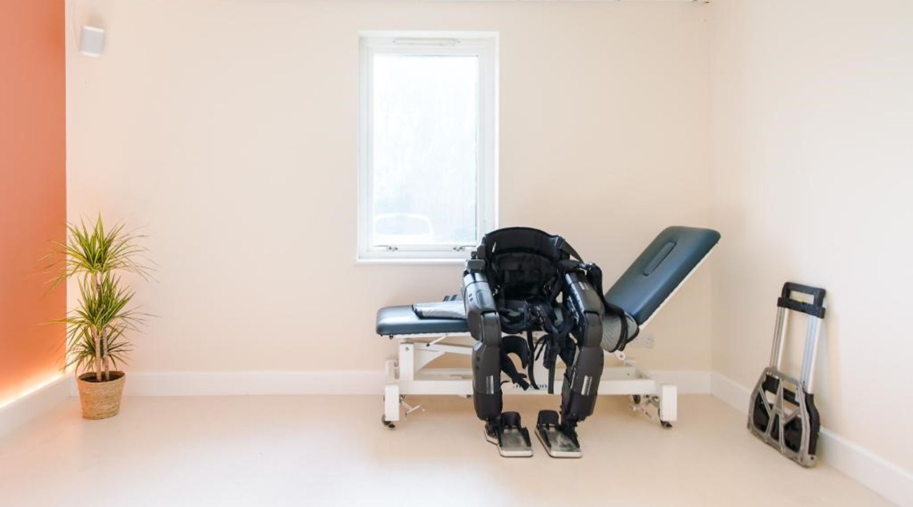 Robotic suit in the accessible gym at VIM Heath. 