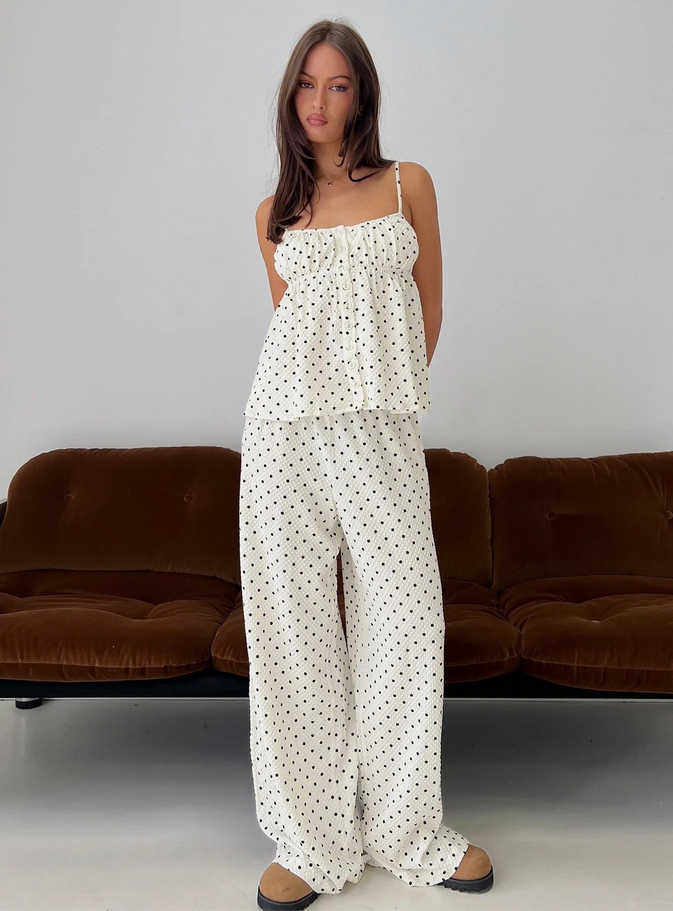 polka white lounge set for gifts under $75
