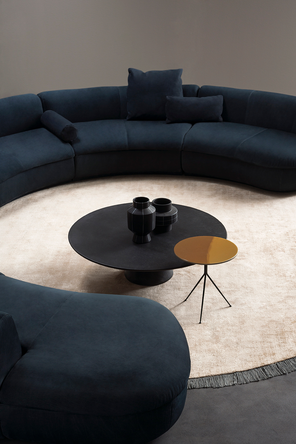 Piaf sofa, Liquid Side Table and Jove Side Table