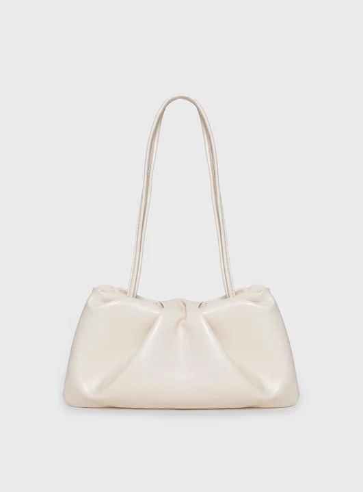 white shoulder bag for spring wedding