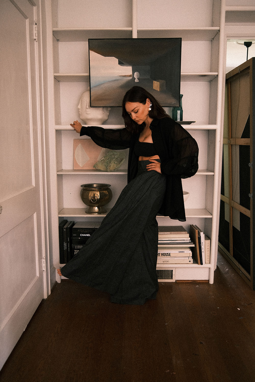 kristen giorgi in her art studio