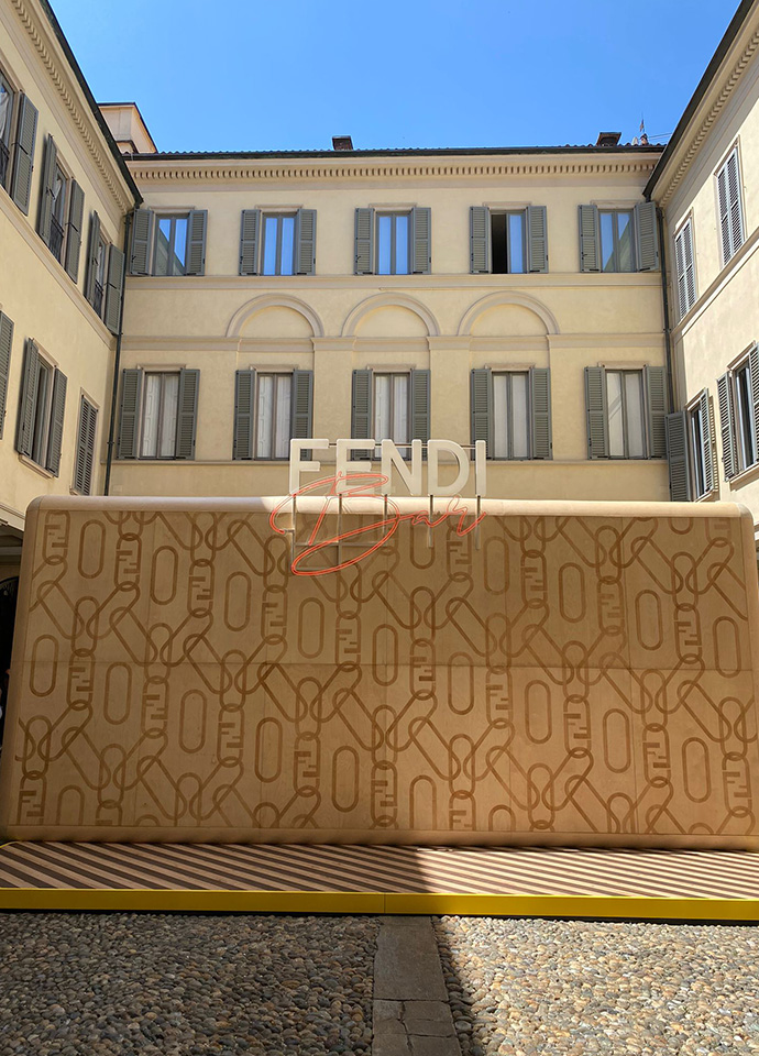Fendi's pop-up, here and following, in Milan. Photos c/o Space. 