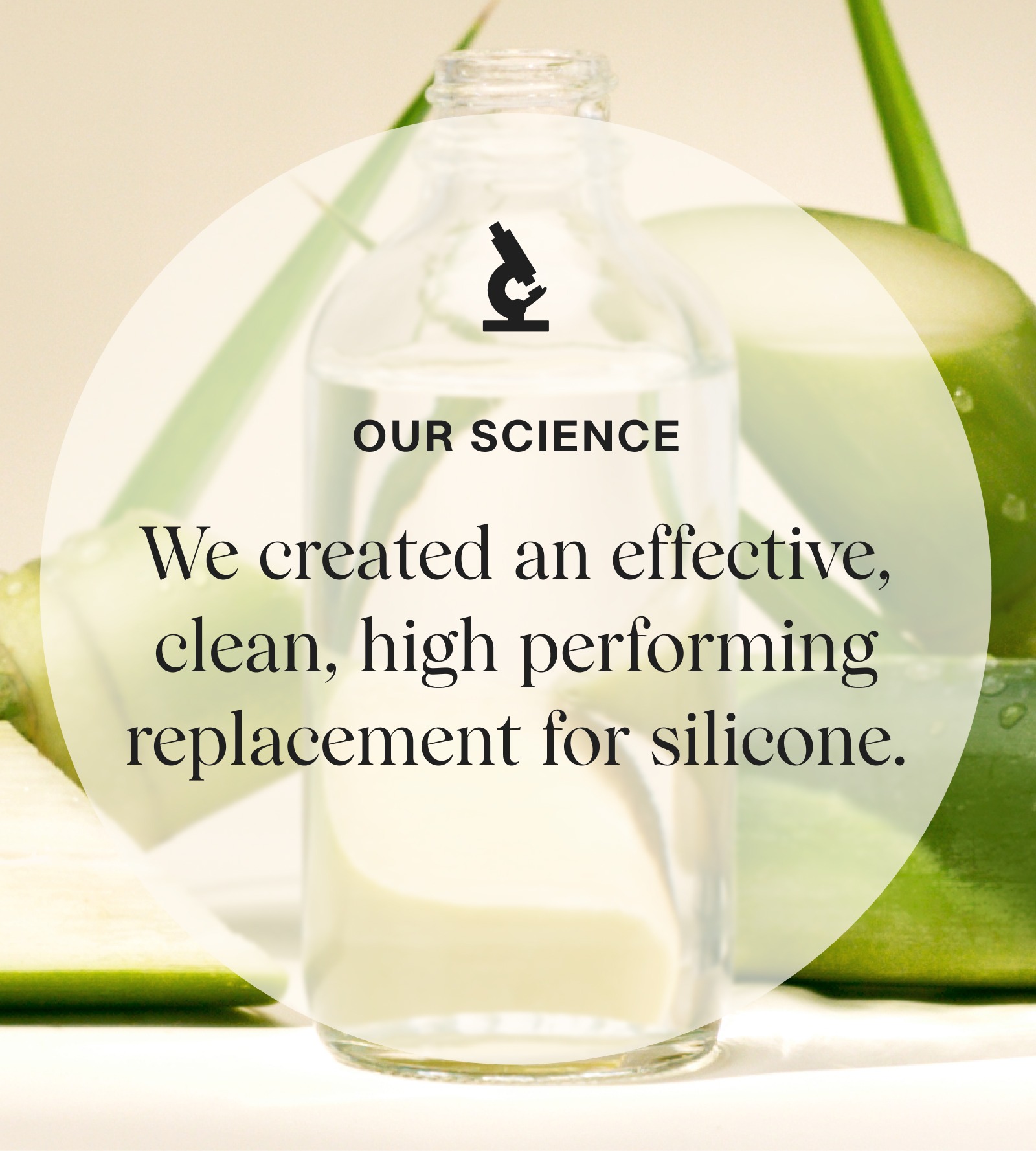 JVN Hair science infographic: we created an effective, clean, high performing replacement for silicone. 