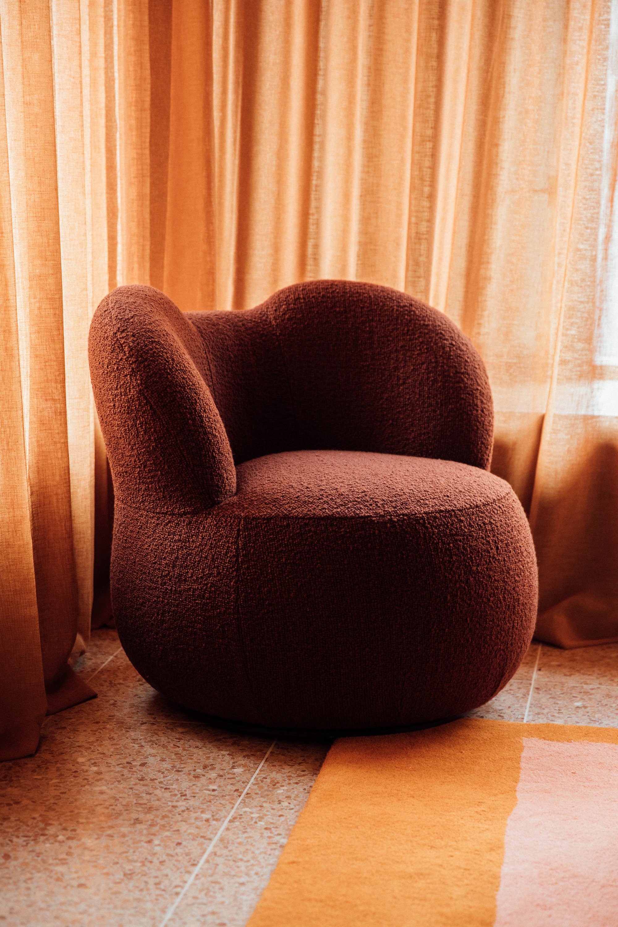 Custom Joy Chair in Bowie Custom Fabric
