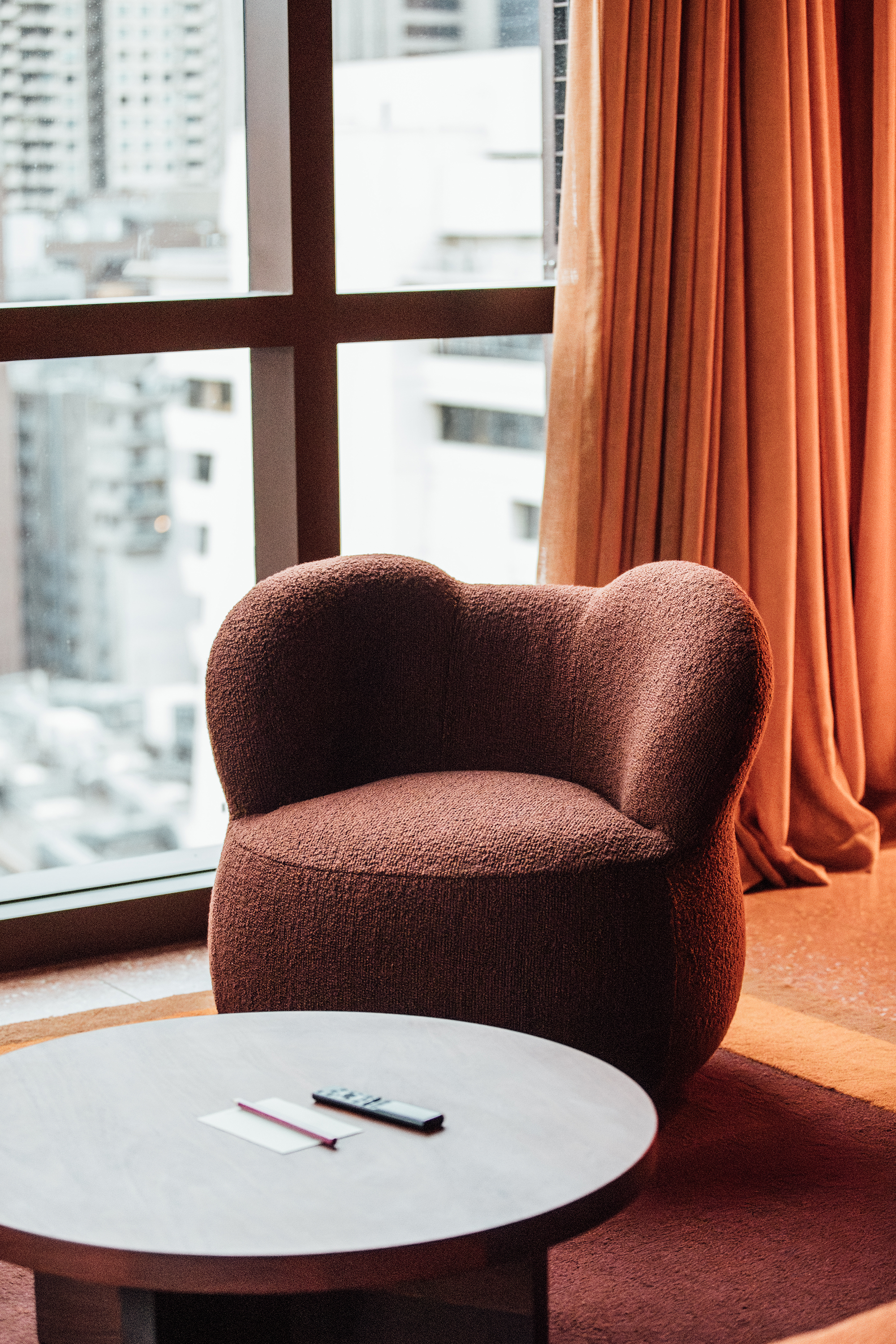 Custom Joy Chair in Bowie Custom Fabric