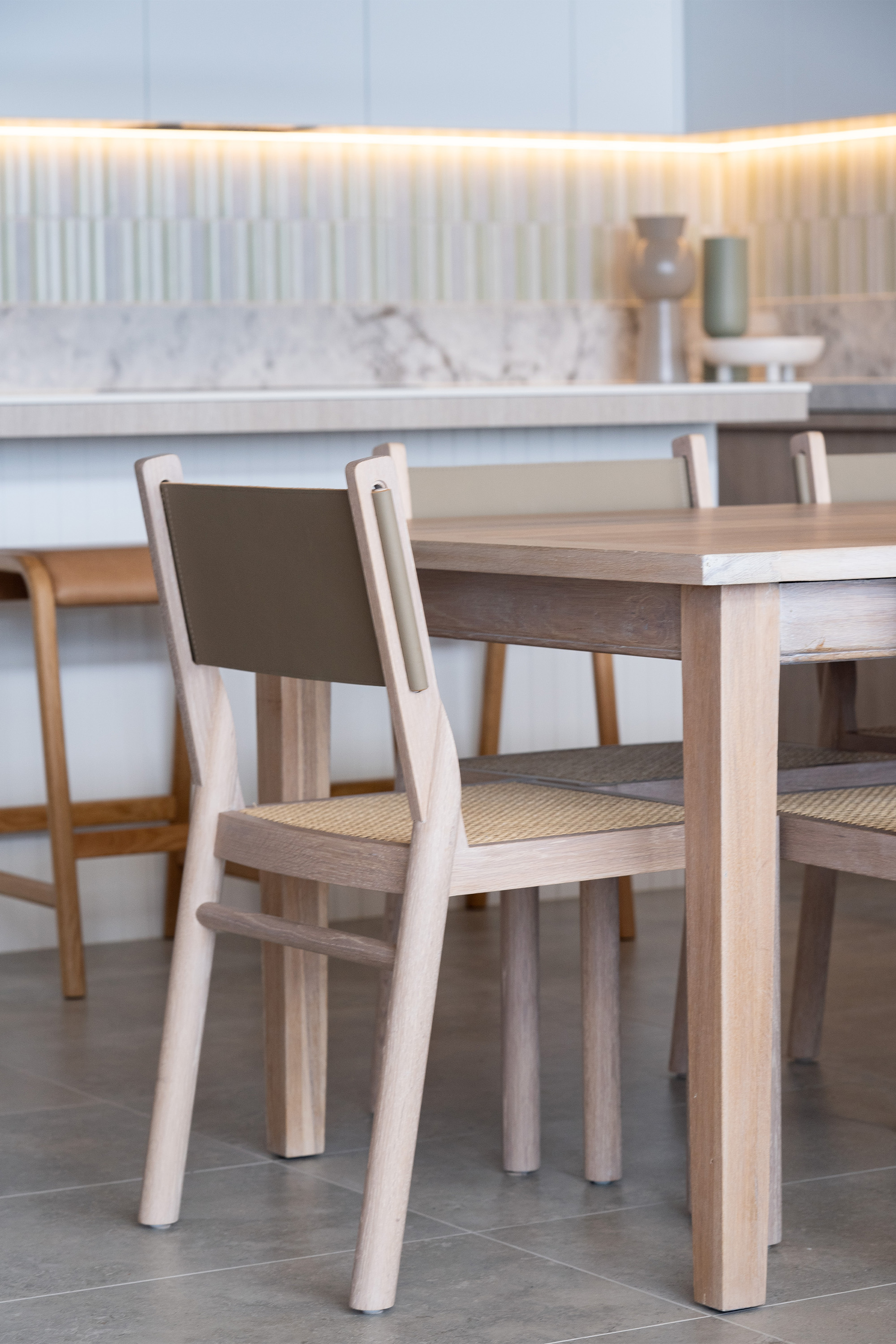 Brooklyn Chair in Oak
Ghost Base, Rattan Natural Seat, Lichen Sling Back