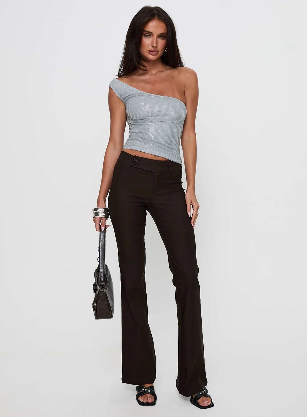 Woman wearing Princess Polly New York Dinner Outfit