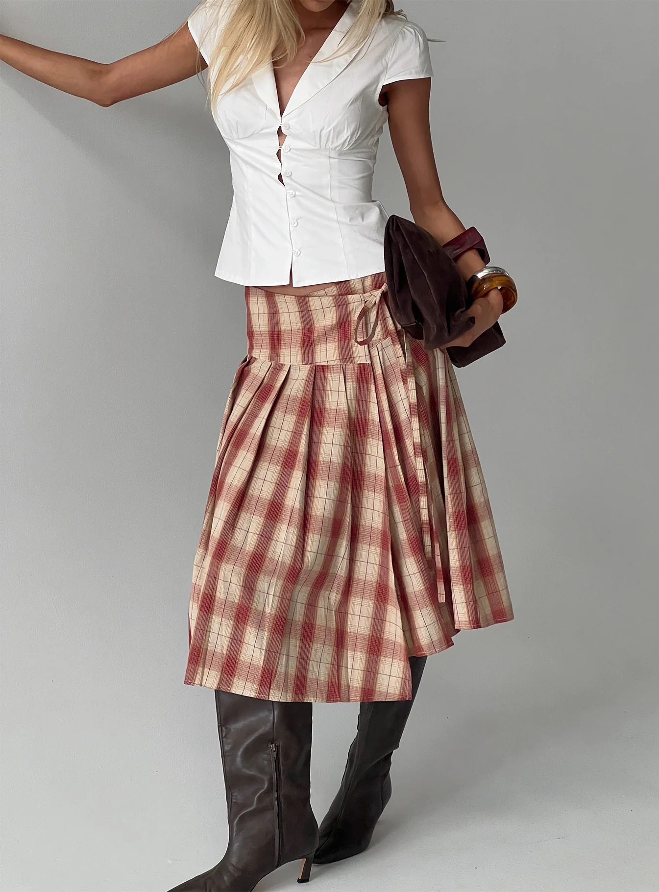 new york fall outfits - princess polly pleat midi skirt