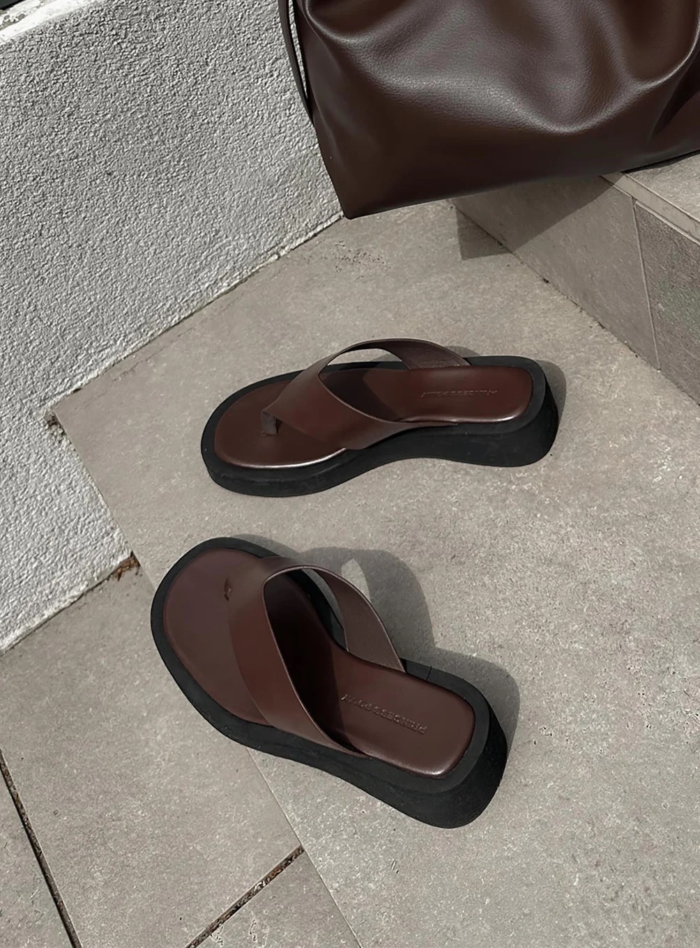 woman wearing a Princess Polly Cool Girl sandals