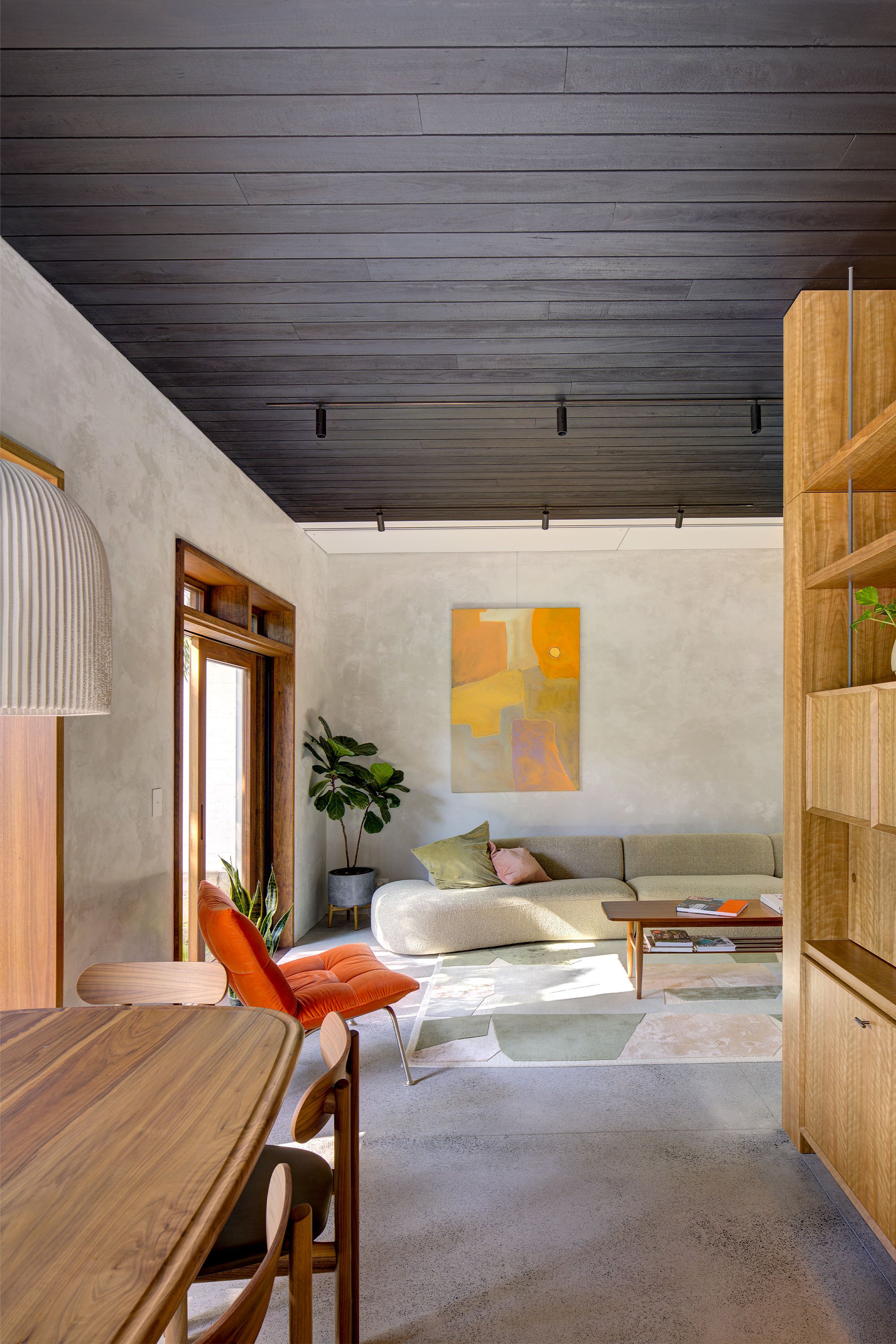 Ridley Armchair Elk Velvet Papaya, Nina Modular Sofa Luna Pistachio